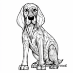 Abstract Bloodhound Coloring Pages for Artists 2