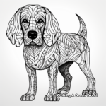 Abstract Bloodhound Coloring Pages for Artists 4