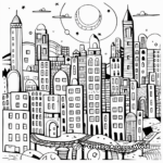 Abstract City Coloring Pages for Artists 3