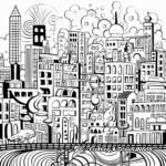 Abstract City Coloring Pages for Artists 4