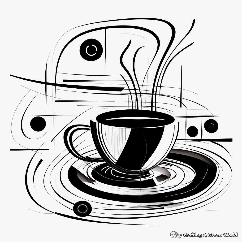 Abstract Coffee Art Coloring Pages 2