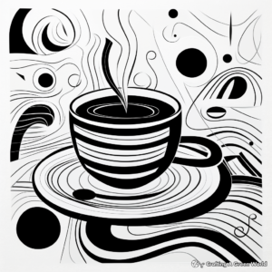 Abstract Coffee Art Coloring Pages 3