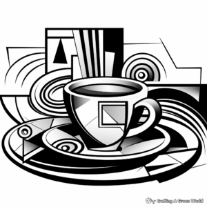 Abstract Coffee Art Coloring Pages 4