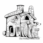 Abstract Dog House Coloring Pages for Artists 2