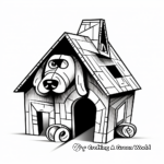 Abstract Dog House Coloring Pages for Artists 3