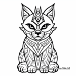 Abstract Fox Design Coloring Pages for adults 2