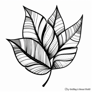 Abstract Leaf Art Coloring Pages 2