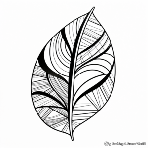 Abstract Leaf Art Coloring Pages 3