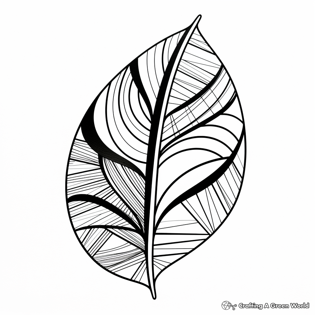 Abstract Leaf Art Coloring Pages 3