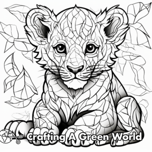 Lion Cub Coloring Pages - Free &amp; Printable!