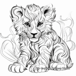 Abstract Lion Cub Coloring Pages for Creativity 2