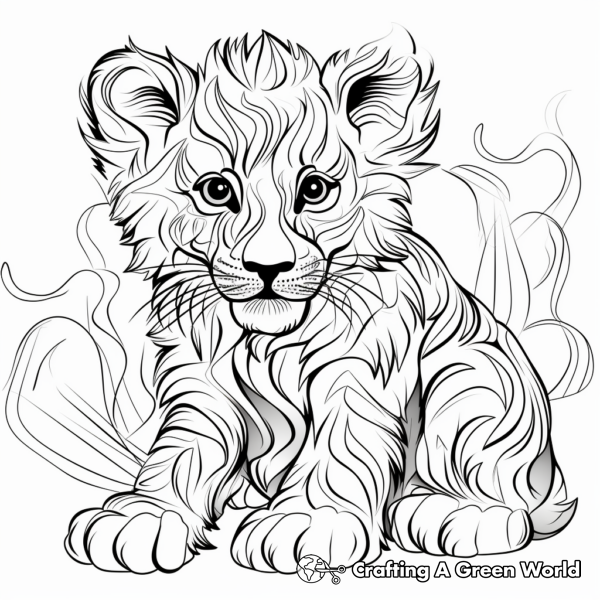 Lion Cub Coloring Pages - Free &amp; Printable!