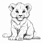 Abstract Lion Cub Coloring Pages for Creativity 3