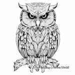 Abstract Owl Coloring Pages for Artists 1