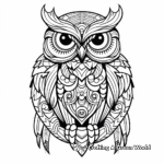 Abstract Owl Coloring Pages for Artists 2