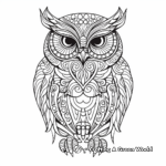 Abstract Owl Coloring Pages for Artists 4
