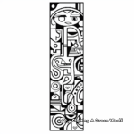 Abstract Patterns Bookmark Coloring Pages 1