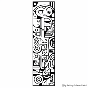 Abstract Patterns Bookmark Coloring Pages 1