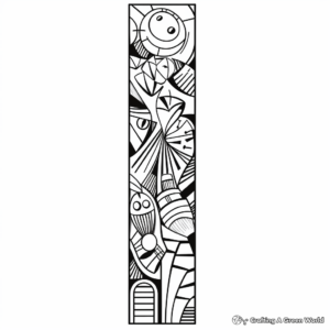 Abstract Patterns Bookmark Coloring Pages 2