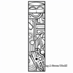 Abstract Patterns Bookmark Coloring Pages 3