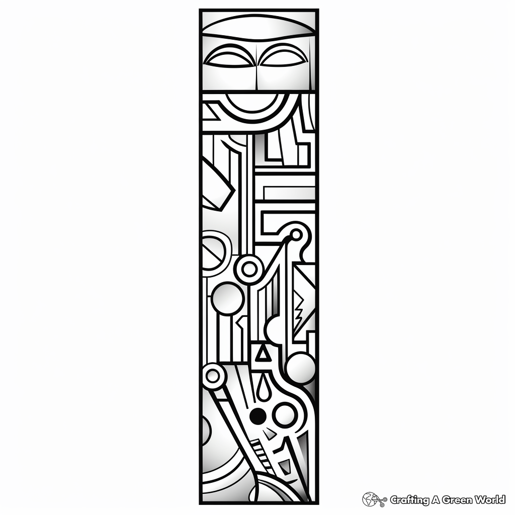 Abstract Patterns Bookmark Coloring Pages 3