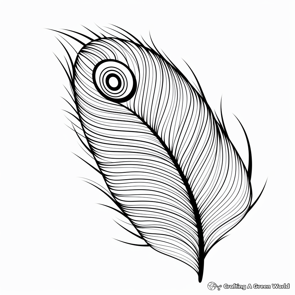 Abstract Peacock Feather Coloring Pages 1