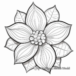 Abstract Poinsettia Designs: Coloring Pages 1