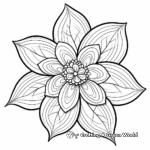 Abstract Poinsettia Designs: Coloring Pages 4