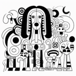 Abstract Poodle Coloring Pages for Artists 3