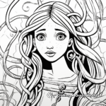 Abstract Rapunzel Coloring Pages for Artists 3
