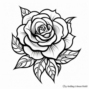 Abstract Rose Coloring Pages for Artists 1