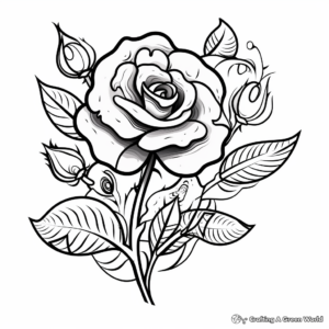 Abstract Rose Coloring Pages for Artists 2