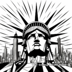 Abstract Statue of Liberty Coloring Pages for Artists 3