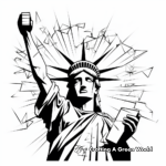 Abstract Statue of Liberty Coloring Pages for Artists 4