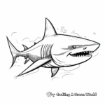 Abstract Tiger Shark Coloring Pages for Artists 1