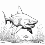 Abstract Tiger Shark Coloring Pages for Artists 3