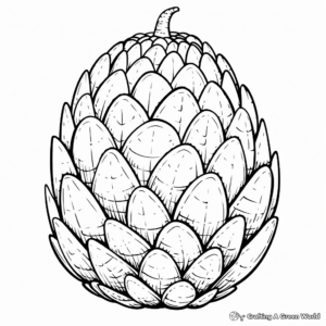 Acorn and Pine Cone Autumn Coloring Pages 3