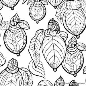 Acorn Pattern Coloring Pages for Adults 2