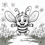 Action-Packed Bumblebee Collecting Pollen Coloring Pages 4