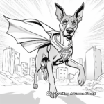 Action-Packed Doberman Coloring Pages 3