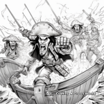 Action-Packed Pirate Battle Coloring Pages 1
