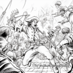 Action-Packed Pirate Battle Coloring Pages 3