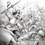 Action-Packed Pirate Battle Coloring Pages 4