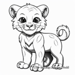 Adorable African Lion Cub Coloring Pages 3