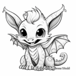Adorable Baby Dragon Coloring Pages 2