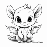 Adorable Baby Dragon Coloring Pages 3