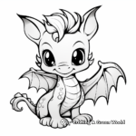 Adorable Baby Dragon Coloring Pages 4