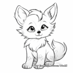 Adorable Baby Fox Coloring Pages 1