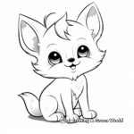 Adorable Baby Fox Coloring Pages 2