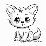Adorable Baby Fox Coloring Pages 3